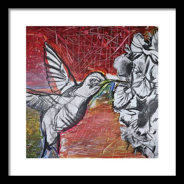 "Hummingbird #1" - Framed Print (Matted)