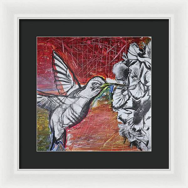 "Hummingbird #1" - Framed Print (Matted)