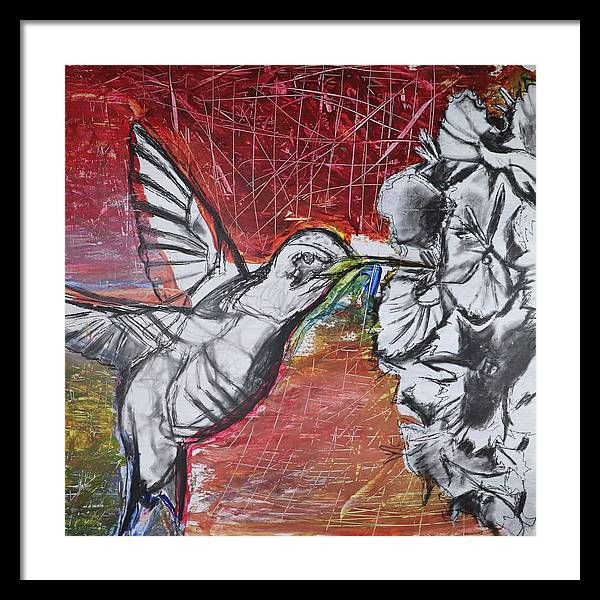 "Hummingbird #1" - Framed Print (Matted)