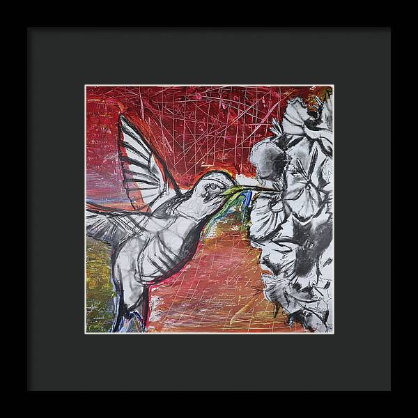 "Hummingbird #1" - Framed Print (Matted)