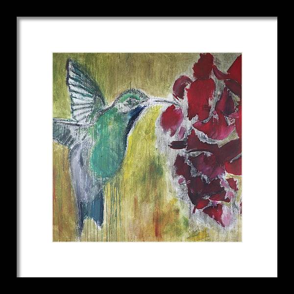 "Hummingbird #1" - Framed Print (Matted)