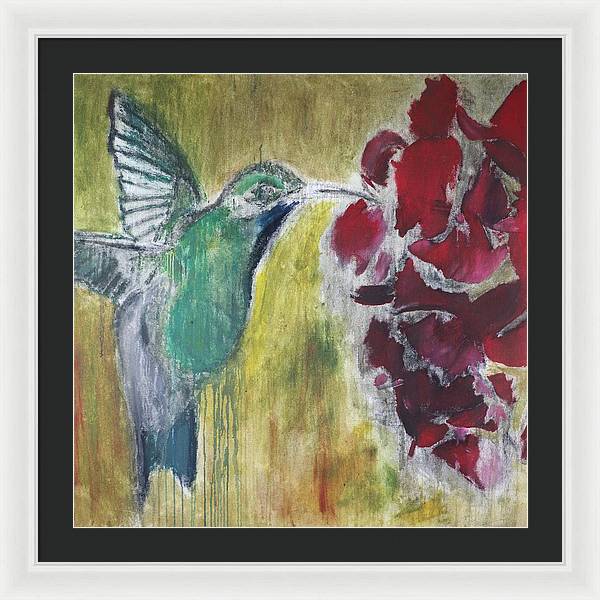 "Hummingbird #1" - Framed Print (Matted)