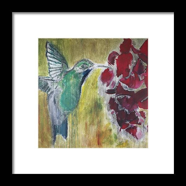 "Hummingbird #1" - Framed Print (Matted)