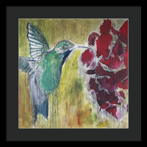 "Hummingbird #1" - Framed Print (Matted)