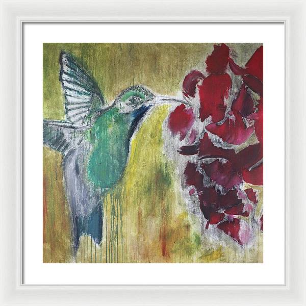 "Hummingbird #1" - Framed Print (Matted)