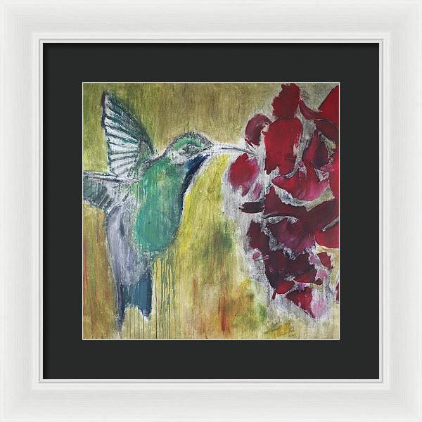 "Hummingbird #1" - Framed Print (Matted)