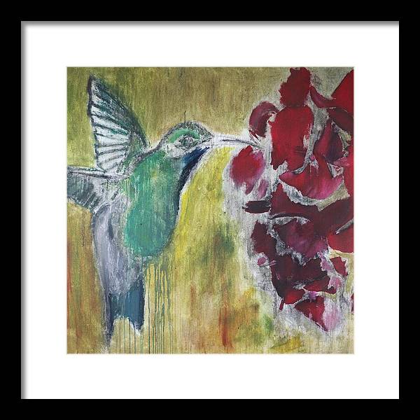 "Hummingbird #1" - Framed Print (Matted)