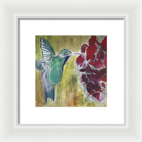 "Hummingbird #1" - Framed Print (Matted)