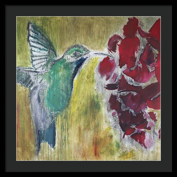 "Hummingbird #1" - Framed Print (Matted)