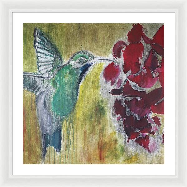 "Hummingbird #1" - Framed Print (Matted)