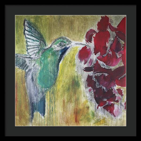 "Hummingbird #1" - Framed Print (Matted)