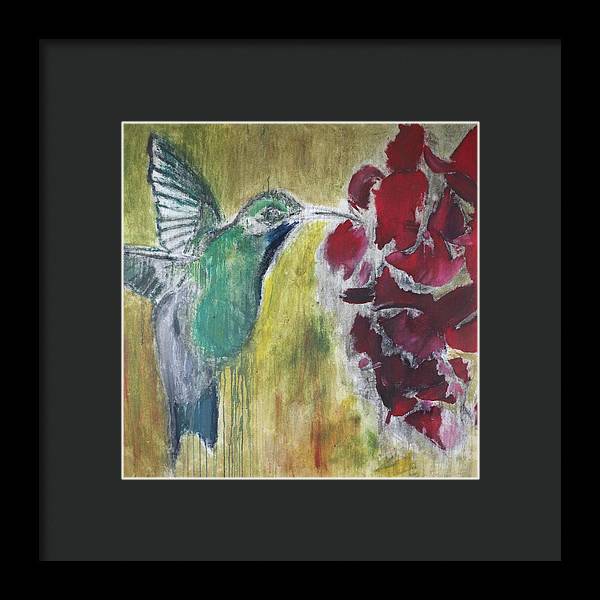 "Hummingbird #1" - Framed Print (Matted)