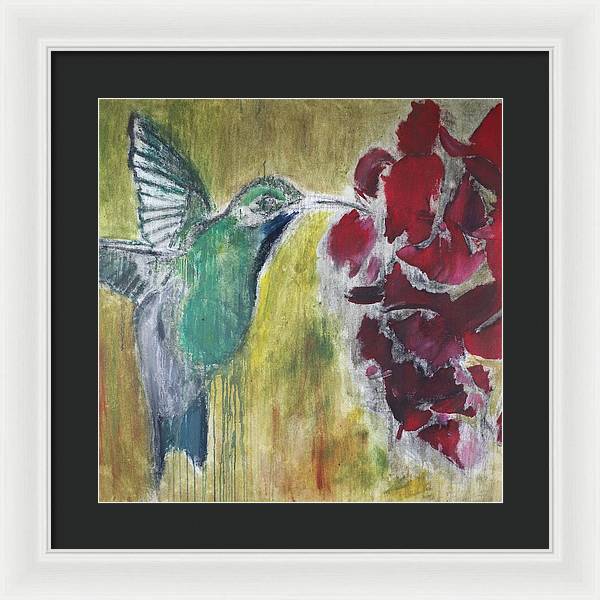 "Hummingbird #1" - Framed Print (Matted)