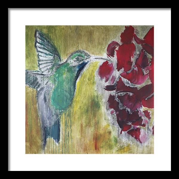 "Hummingbird #1" - Framed Print (Matted)