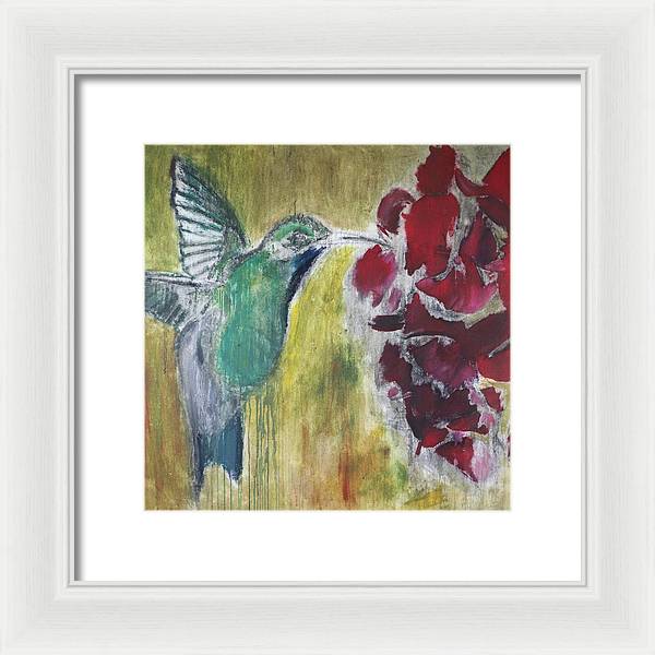 "Hummingbird #1" - Framed Print (Matted)