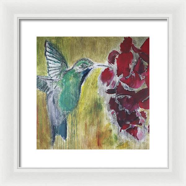 "Hummingbird #1" - Framed Print (Matted)