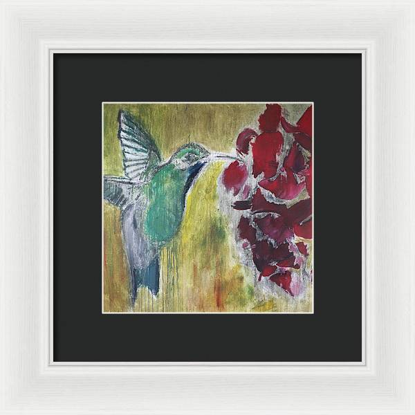 "Hummingbird #1" - Framed Print (Matted)