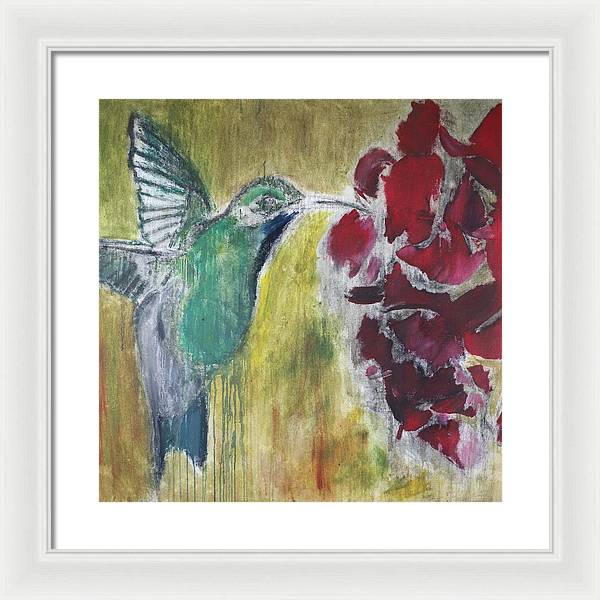 "Hummingbird #1" - Framed Print (Matted)