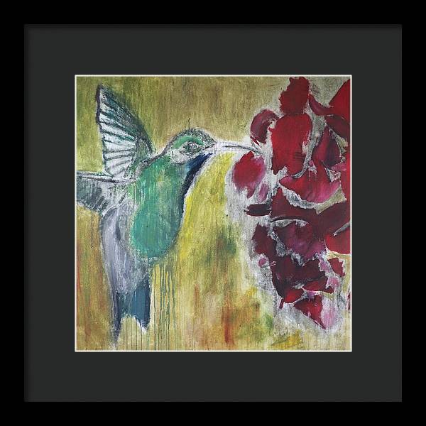 "Hummingbird #1" - Framed Print (Matted)