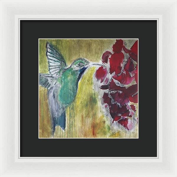 "Hummingbird #1" - Framed Print (Matted)