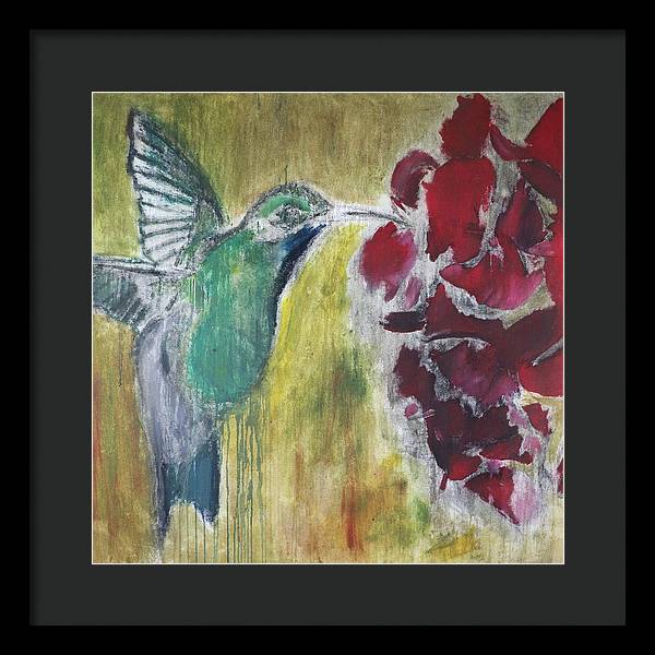 "Hummingbird #1" - Framed Print (Matted)