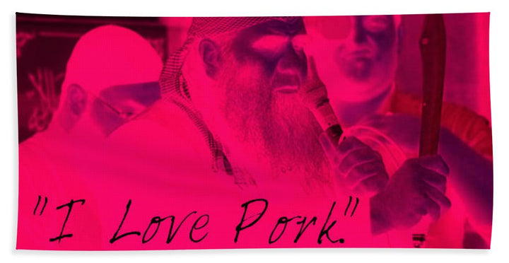 I Love Pork - Beach Towel