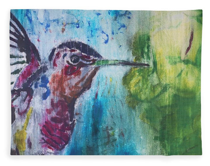 "Hummingbird #3" - Blanket