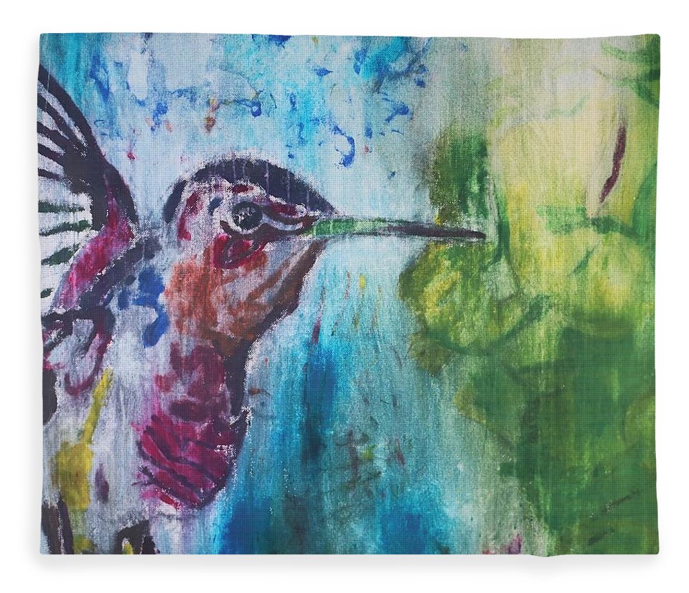 "Hummingbird #3" - Blanket