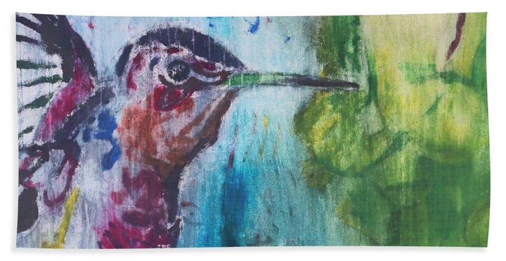 "Hummingbird #3" - Beach Towel